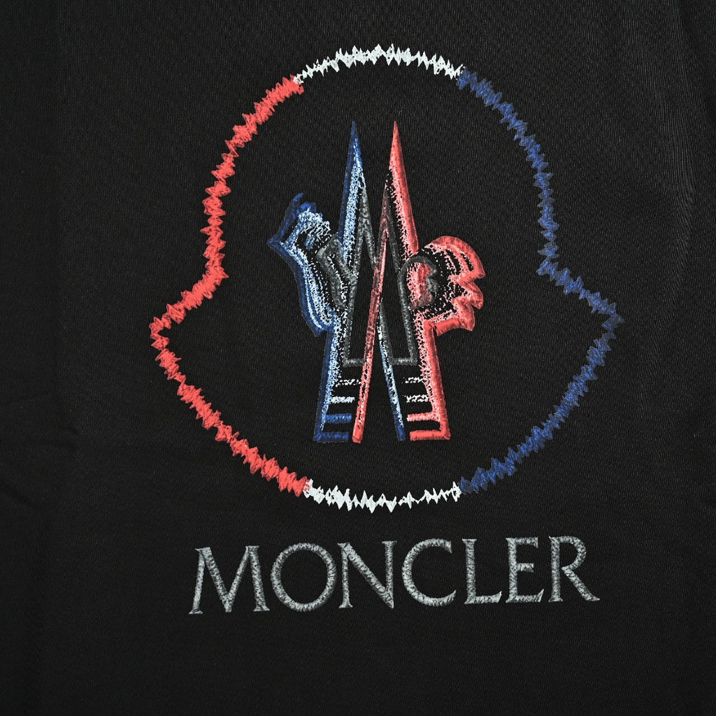 Moncler 26SS Black Contrast-Logo Crewneck Sweatshirt