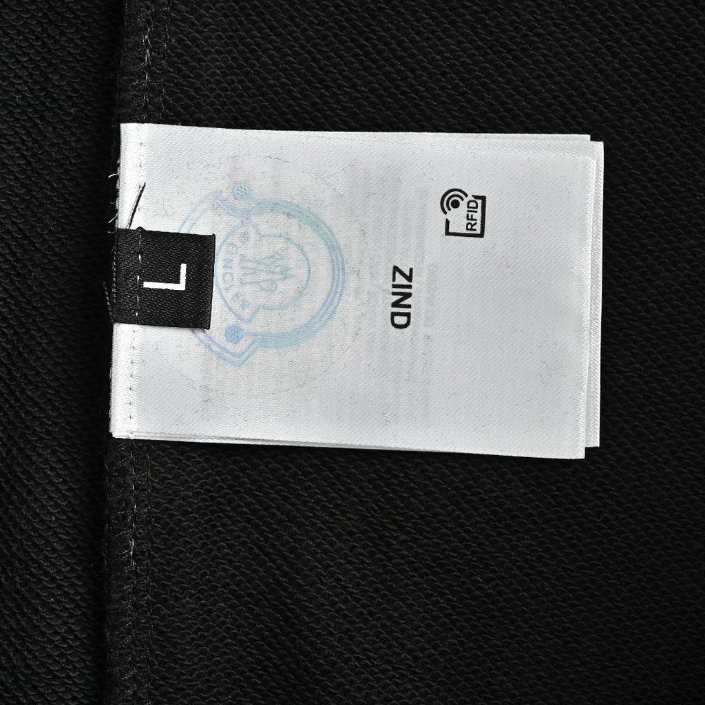 Moncler 26SS Black Contrast-Logo Crewneck Sweatshirt