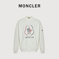 Moncler 26SS White Contrast-Logo Crewneck Sweatshirt