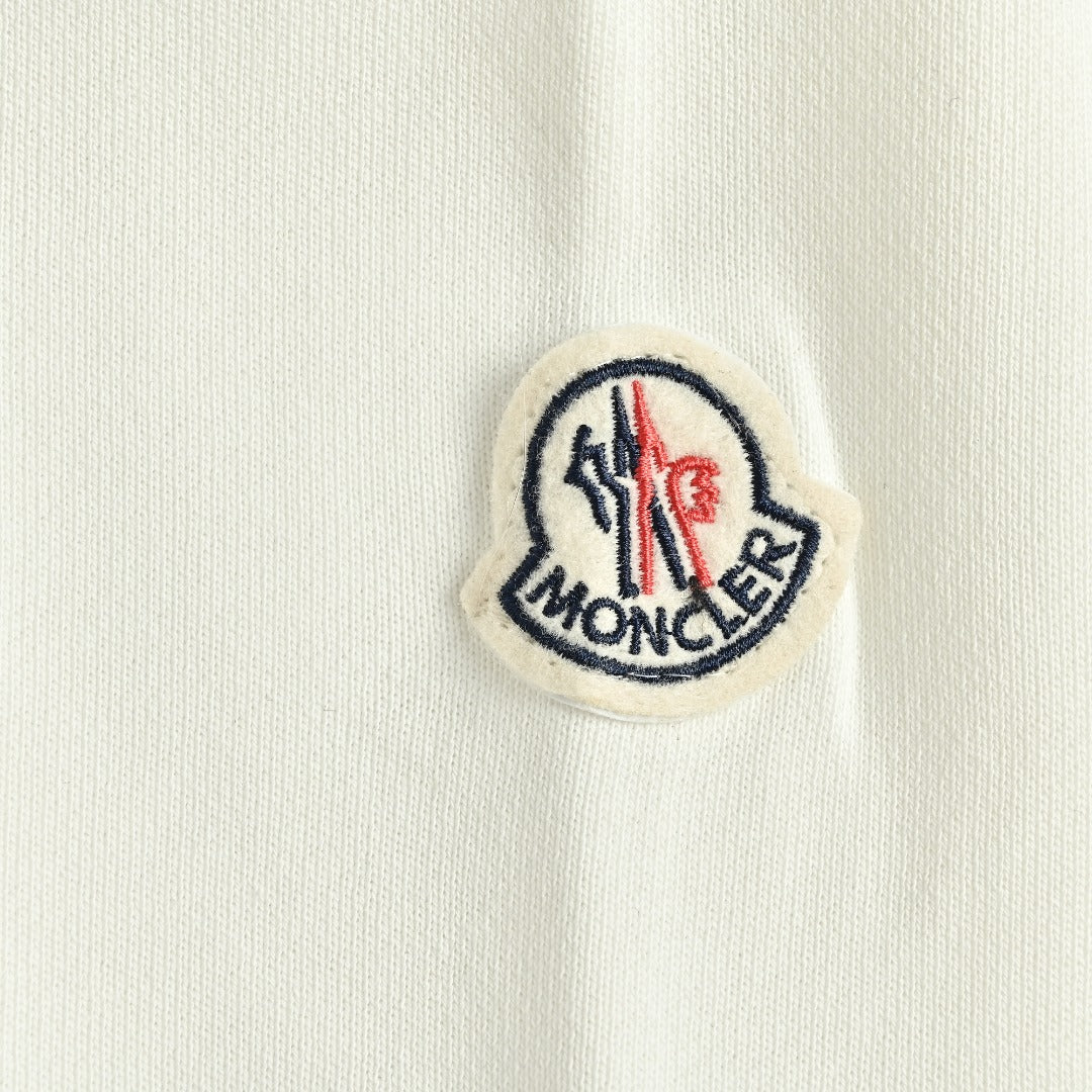 Moncler 26SS White Contrast-Logo Crewneck Sweatshirt