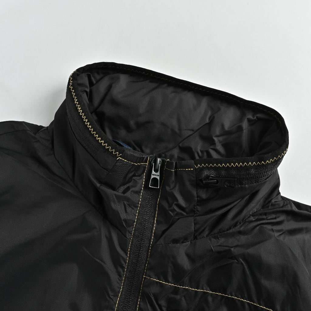 Moncler MC Black Zip-Pocket Vest with Hidden Hood