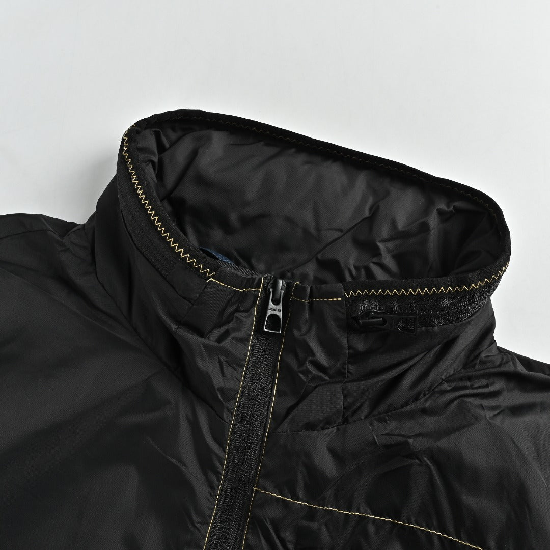 Moncler MC Black Zip-Pocket Vest with Hidden Hood