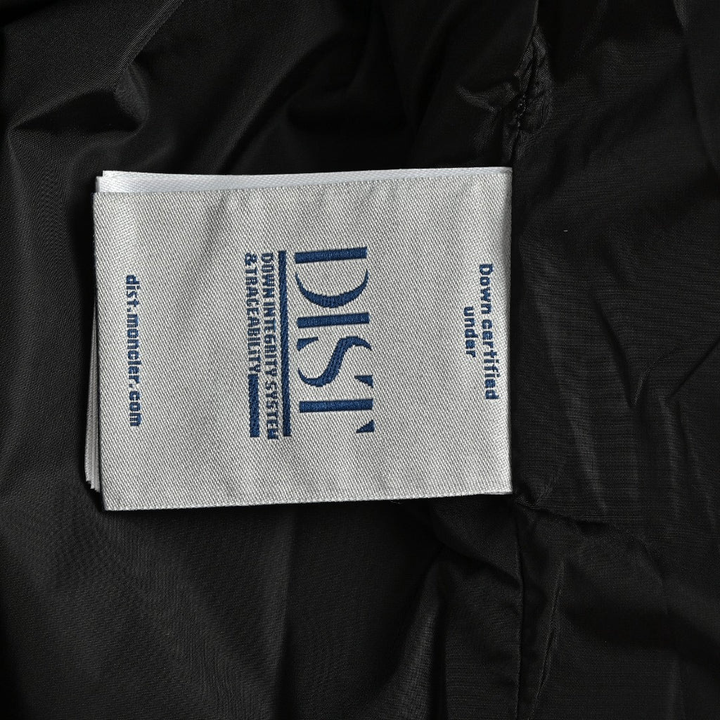 Moncler Black Hooded Zip Jacket with Logo Tape Trim