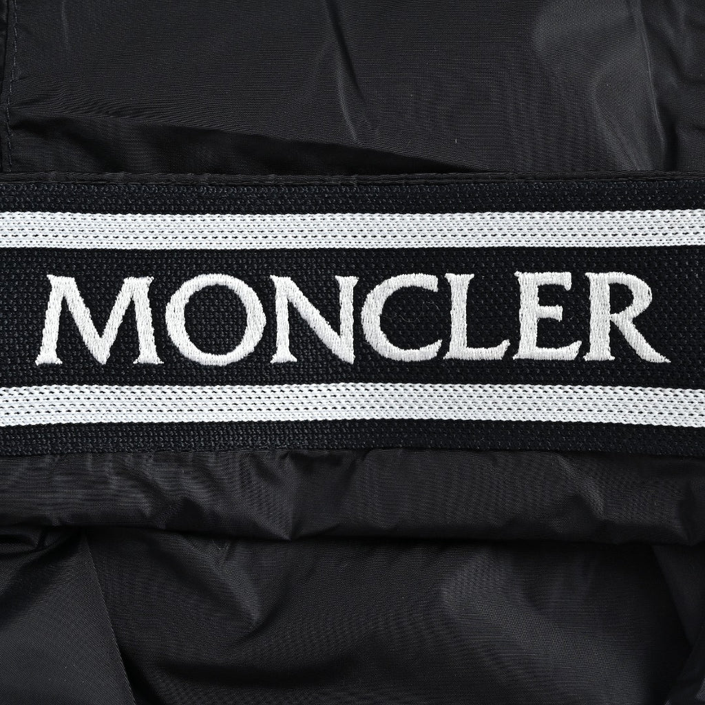 Moncler Navy Hooded Zip Jacket with Logo Tape Trim