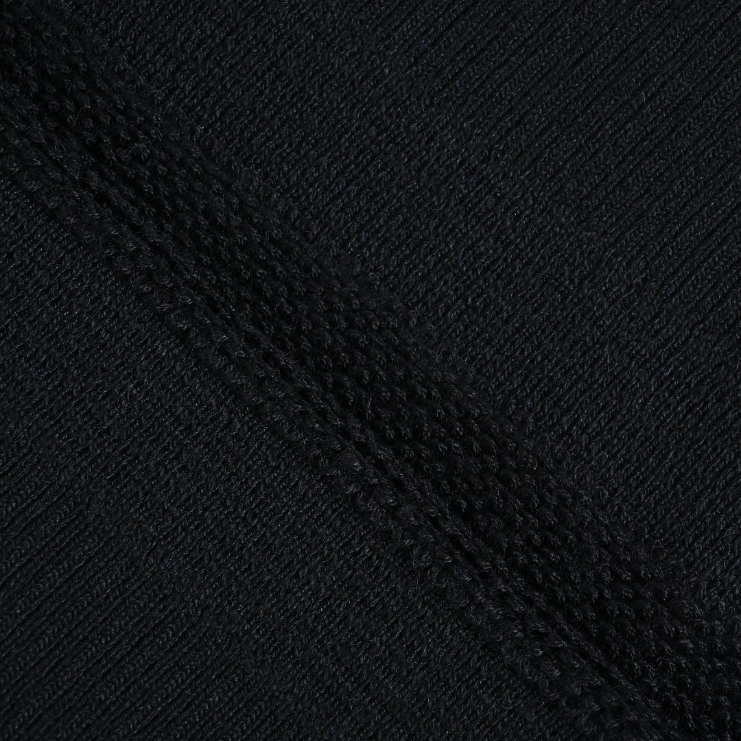 Moncler MC Black Crewneck Sweater with Sleeve Pocket