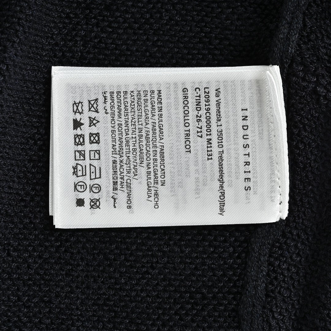 Moncler MC Black Crewneck Sweater with Sleeve Pocket