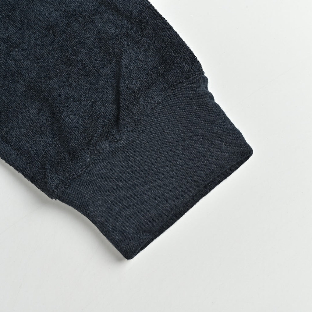 Moncler MC Black Long-Sleeve T-Shirt with Terry Flocked Lettering