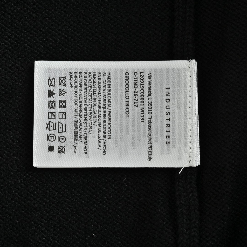 Moncler MC Black Knit Zip Cardigan with Nylon Sleeve Pocket