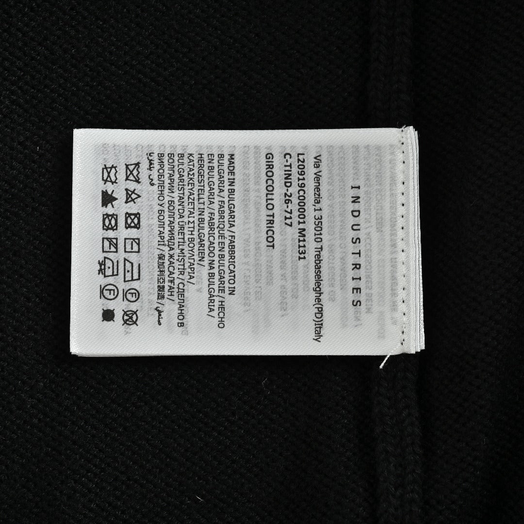 Moncler MC Black Knit Zip Cardigan with Nylon Sleeve Pocket
