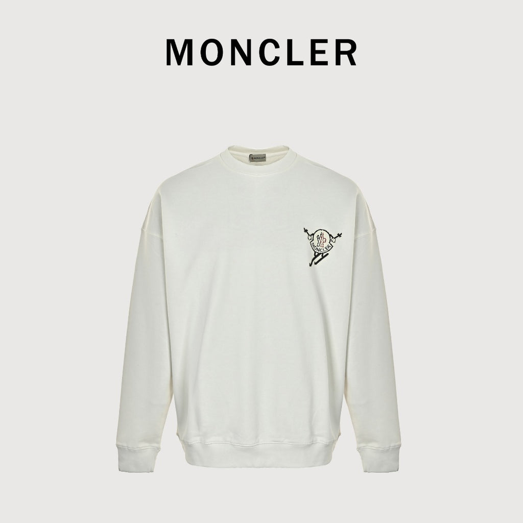 Moncler 2026 Spring/Summer Crewneck Sweatshirt with Chest Graphic
