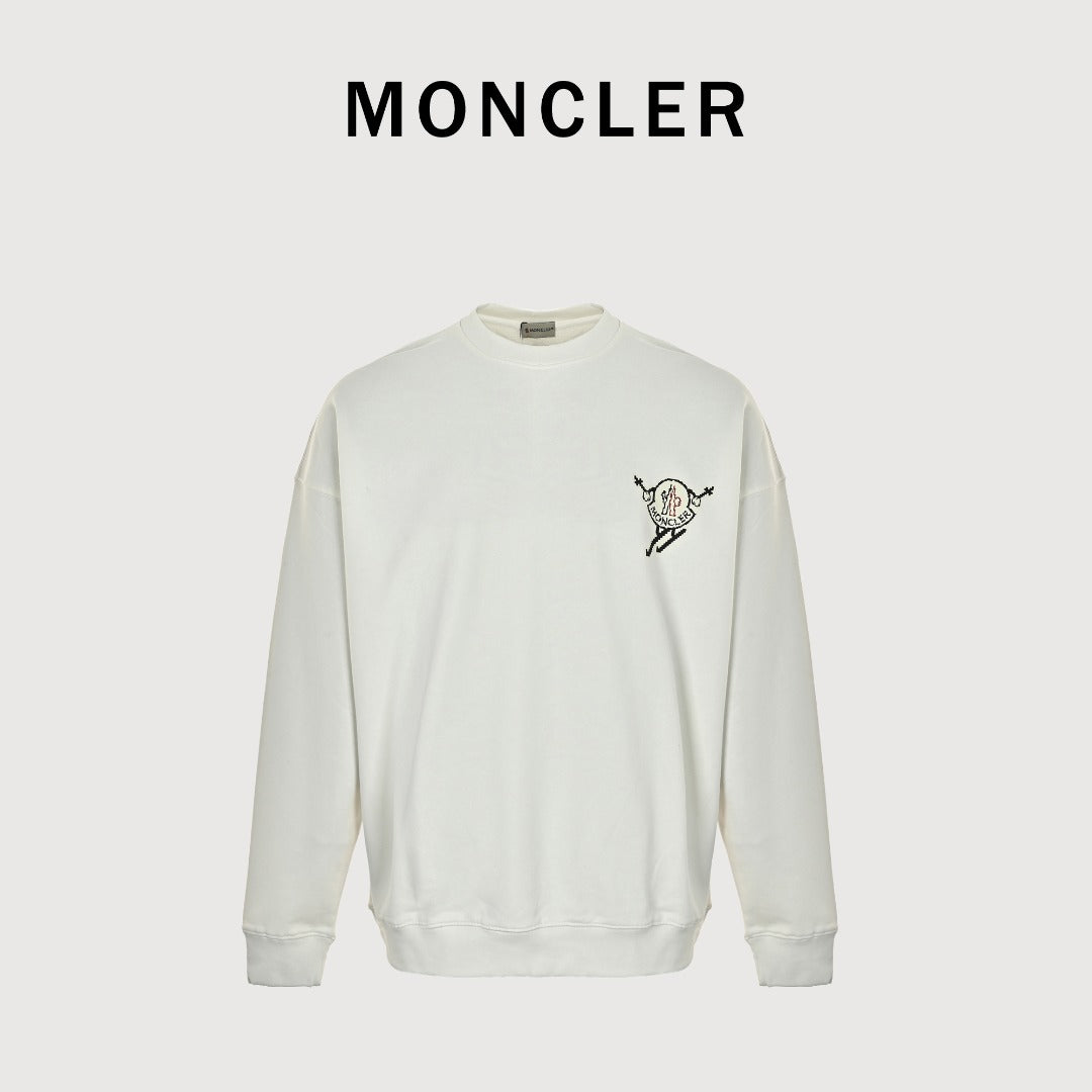 Moncler 2026 Spring/Summer Crewneck Sweatshirt with Chest Graphic