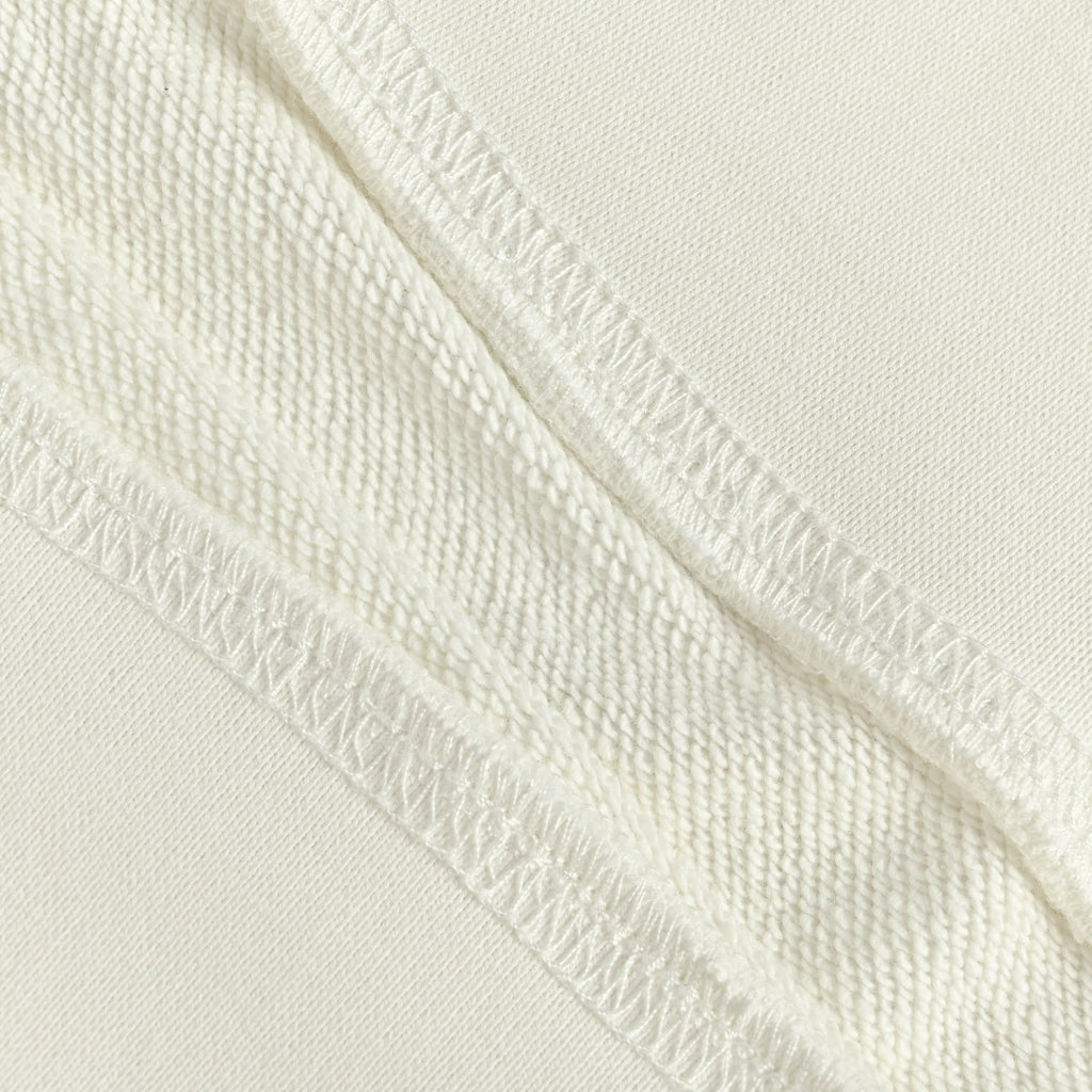 Moncler 2026 Spring/Summer White Crewneck Sweatshirt with Embroidered Logo