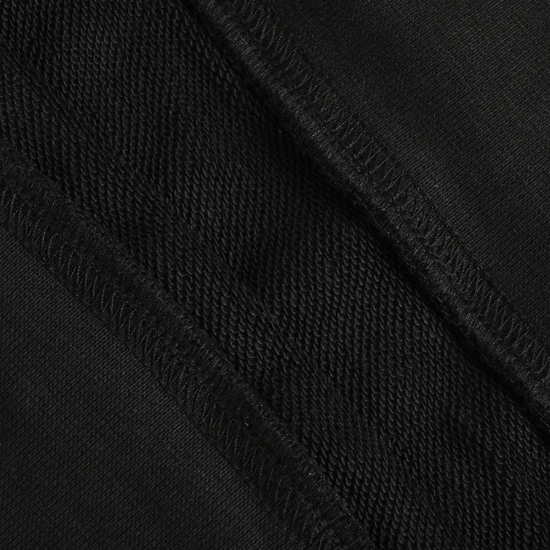 Moncler 2026 Spring/Summer Black Crewneck Sweatshirt with Curved Logo Lettering