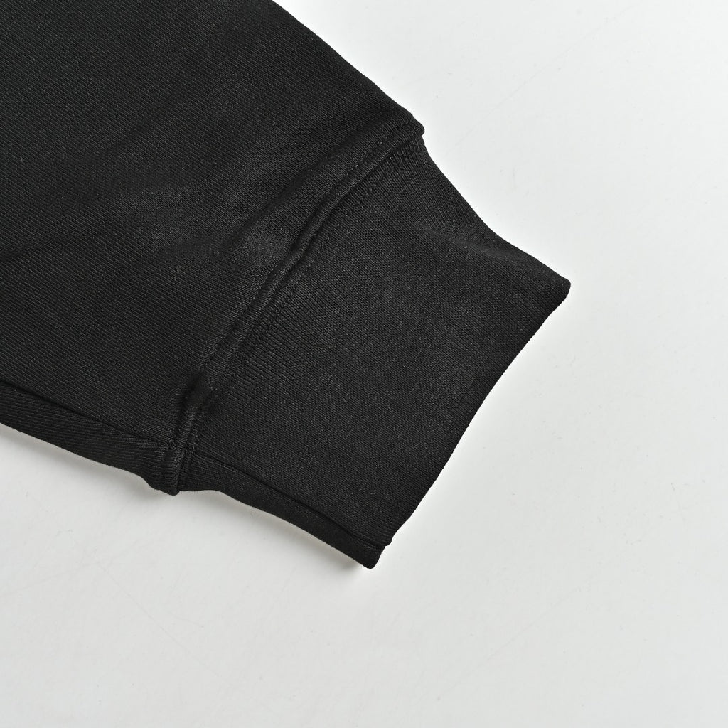 Moncler 2026 Spring/Summer Black Crewneck Sweatshirt with Script Logo