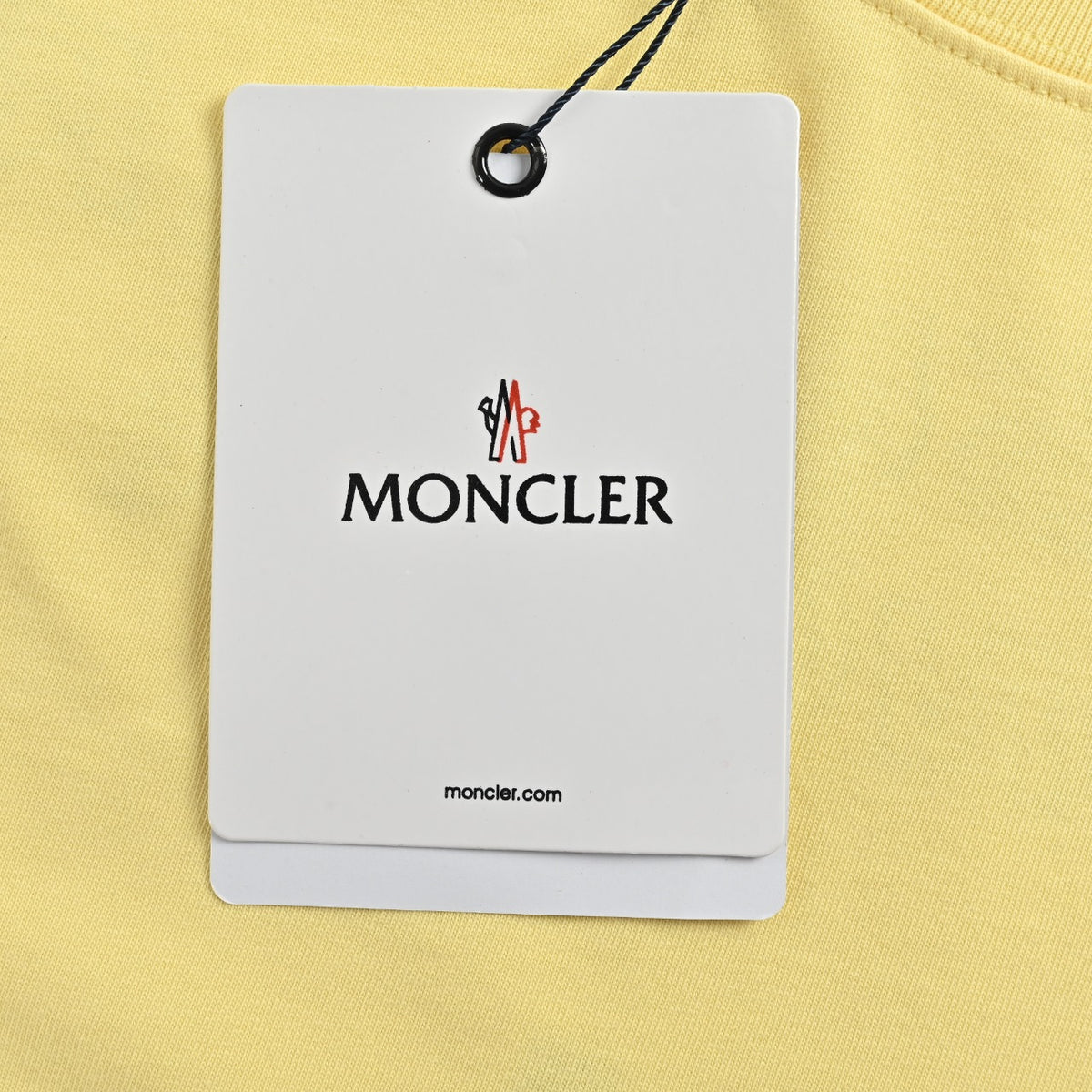 Moncler 2026 Spring/Summer Yellow T-Shirt with Front and Back Embroidered Patches
