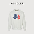 Moncler 2025 Fall/Winter White Crewneck Sweatshirt with Three-Part Logo