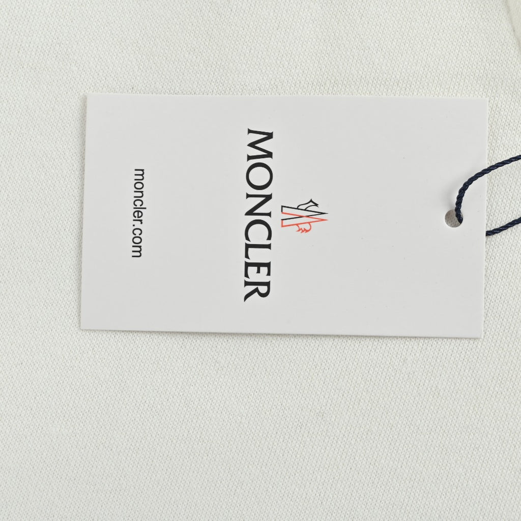 Moncler 2025 Fall/Winter White Crewneck Sweatshirt with Three-Part Logo
