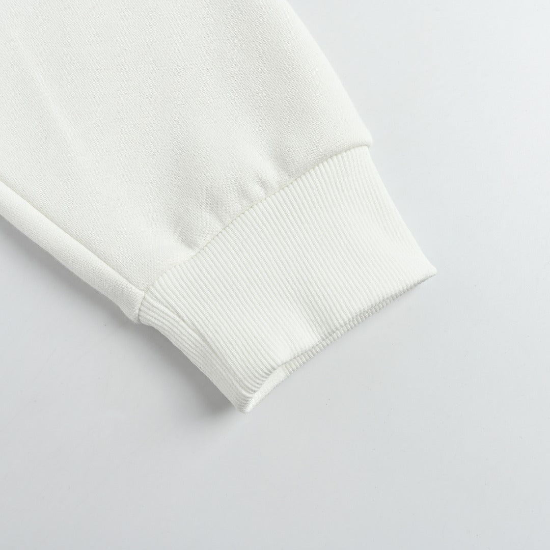 Moncler 2025 Fall/Winter White Crewneck Sweatshirt with Three-Part Logo