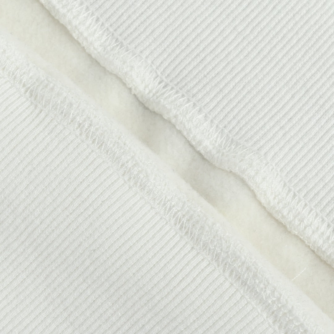 Moncler 2025 Fall/Winter White Crewneck Sweatshirt with Three-Part Logo