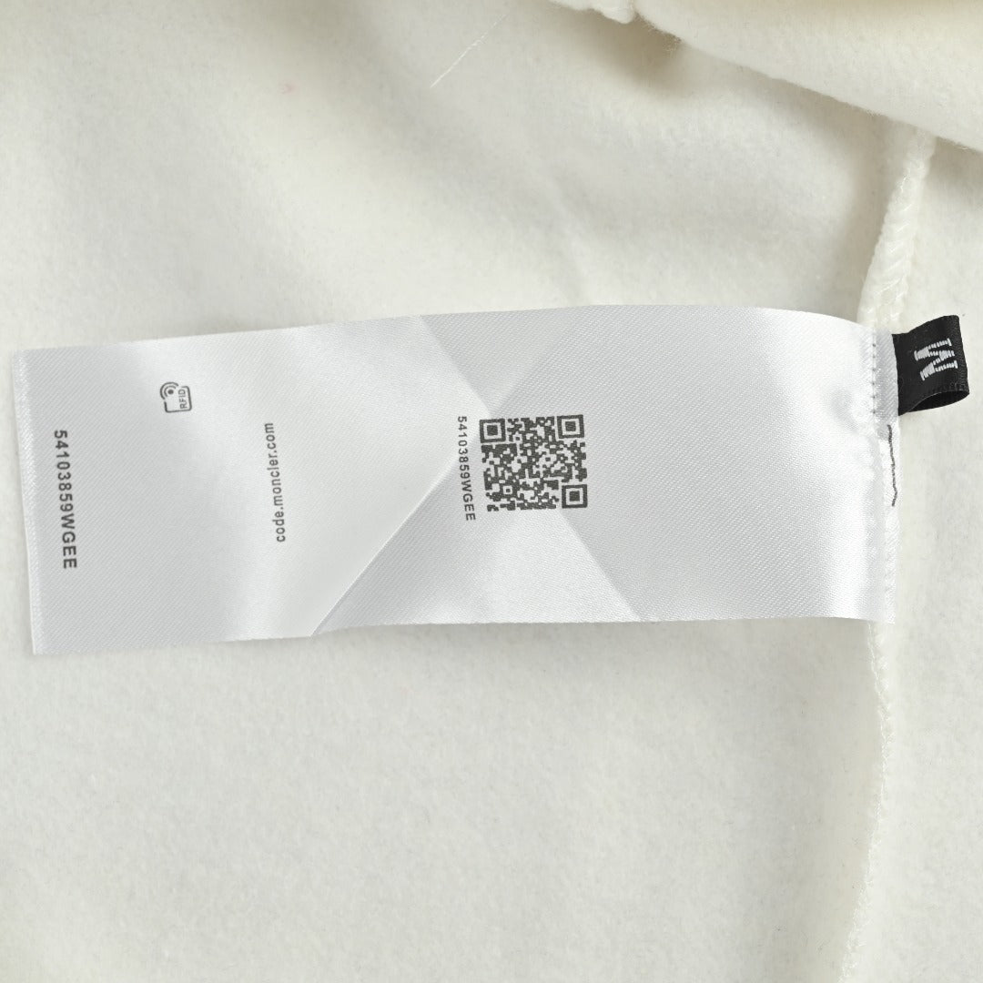 Moncler 2025 Fall/Winter White Crewneck Sweatshirt with Three-Part Logo