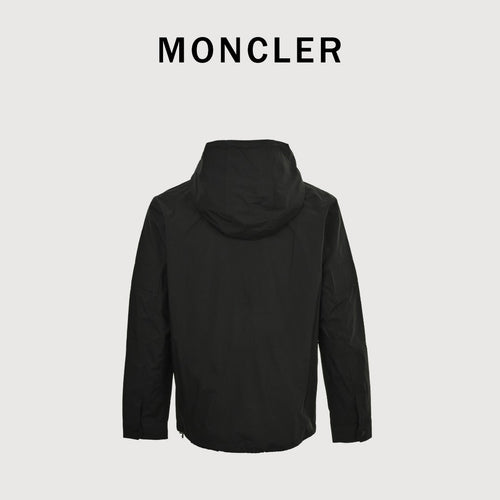 Moncler 2025 Fall/Winter Black Crewneck Sweatshirt with Three-Part Logo
