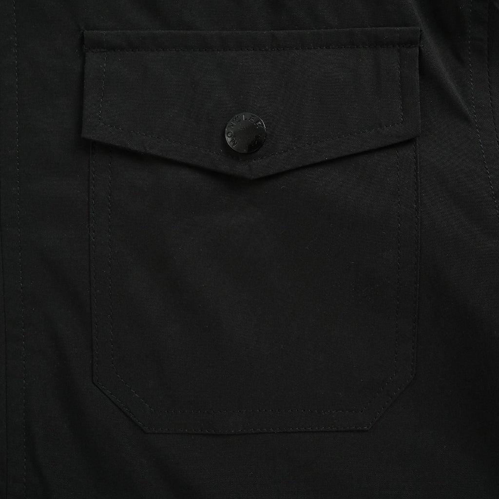 Moncler 2025 Fall/Winter Black Crewneck Sweatshirt with Three-Part Logo