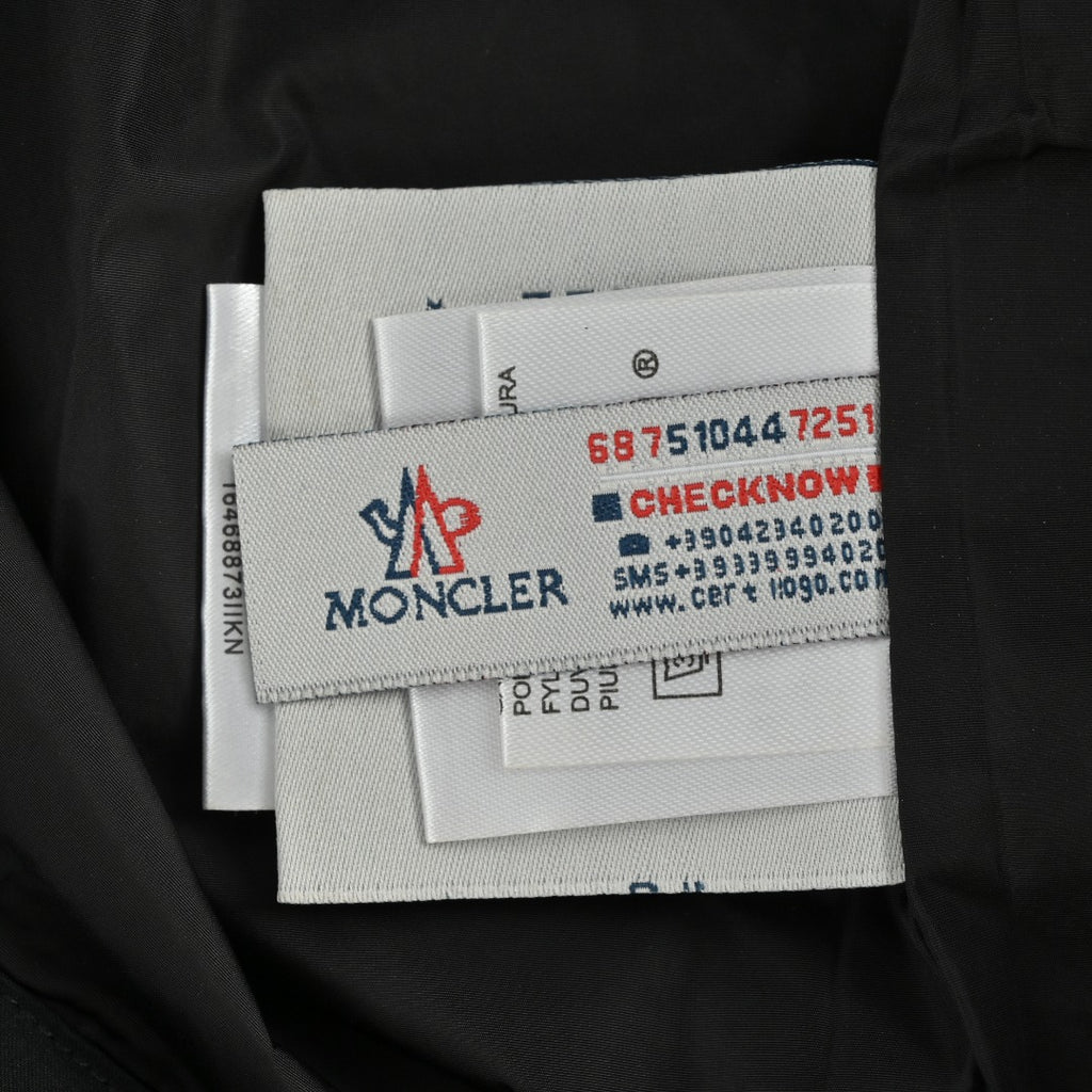 Moncler 2025 Fall/Winter Black Crewneck Sweatshirt with Three-Part Logo