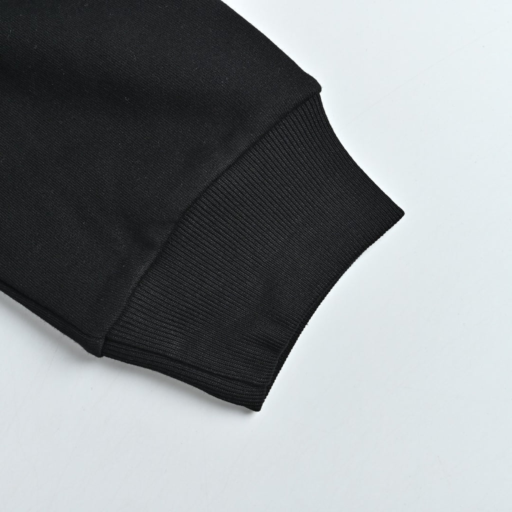 Louis Vuitton Black Hoodie with 3D Embossed Monogram Detail