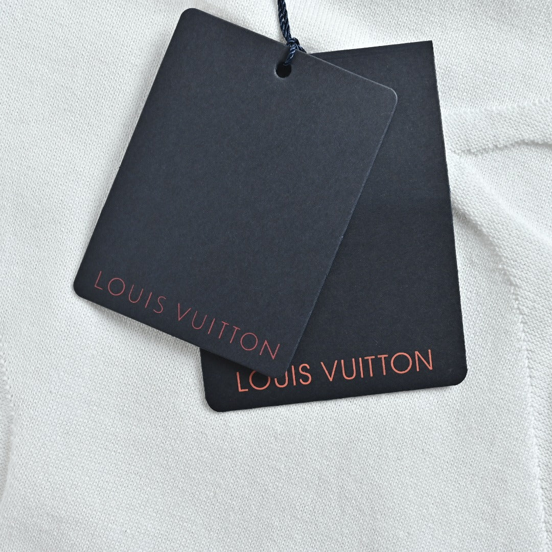 Louis Vuitton Light Blue 3D Textured Jacquard Crewneck Sweater
