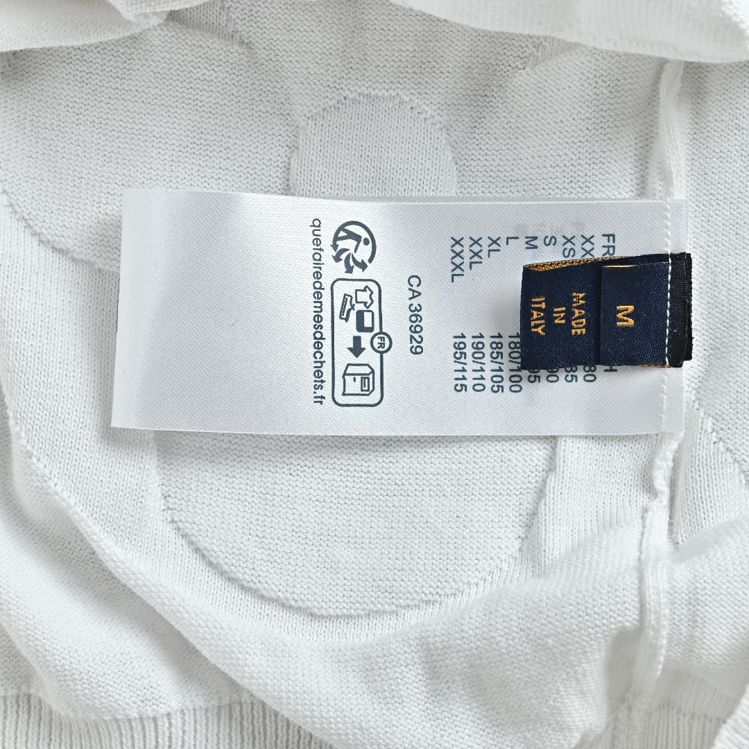 Louis Vuitton Light Blue 3D Textured Jacquard Crewneck Sweater
