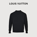 Louis Vuitton Black 3D Textured Jacquard Crewneck Sweater