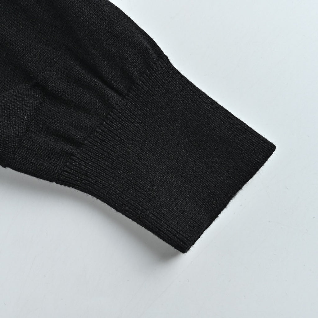 Louis Vuitton Black 3D Textured Jacquard Crewneck Sweater
