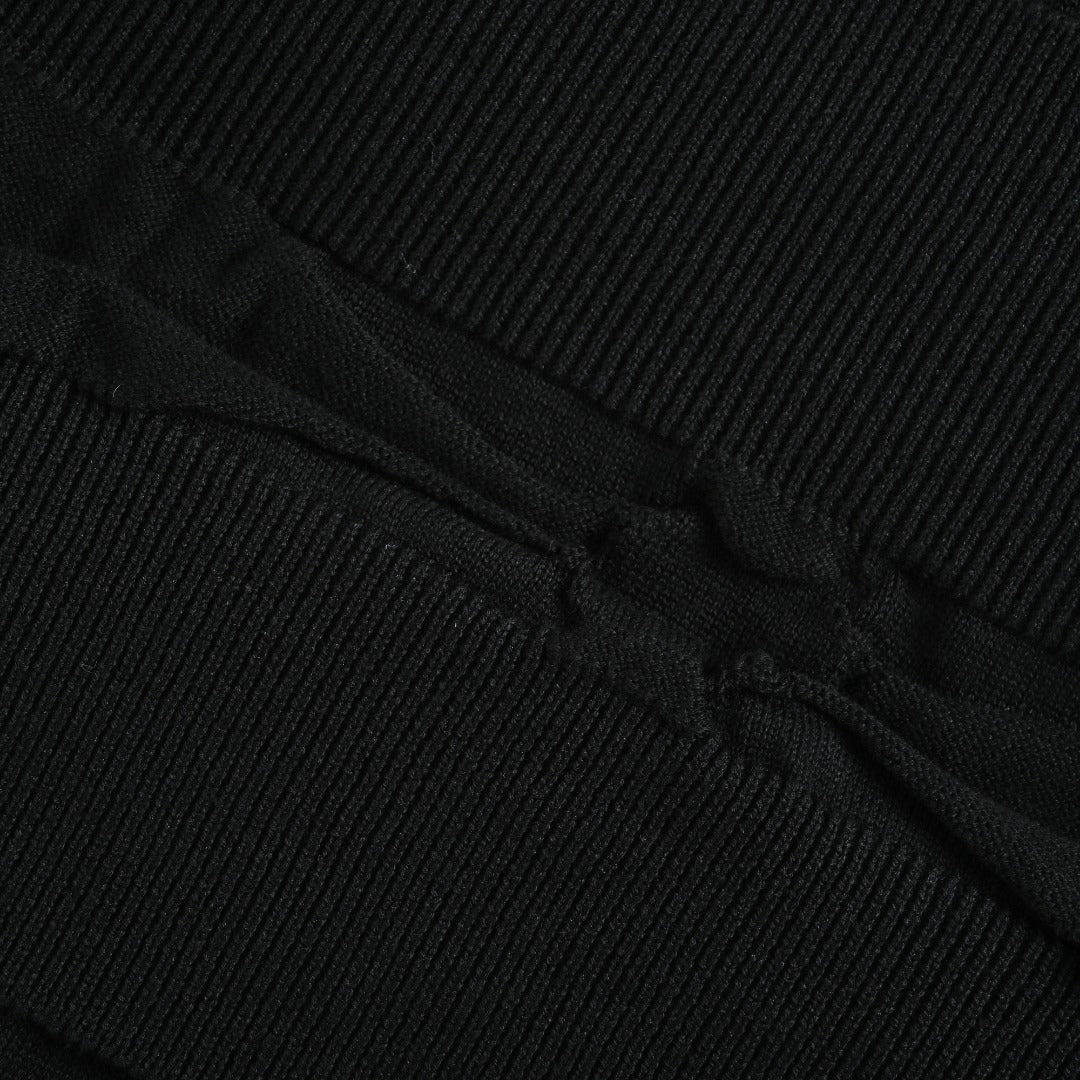 Louis Vuitton Black 3D Textured Jacquard Crewneck Sweater