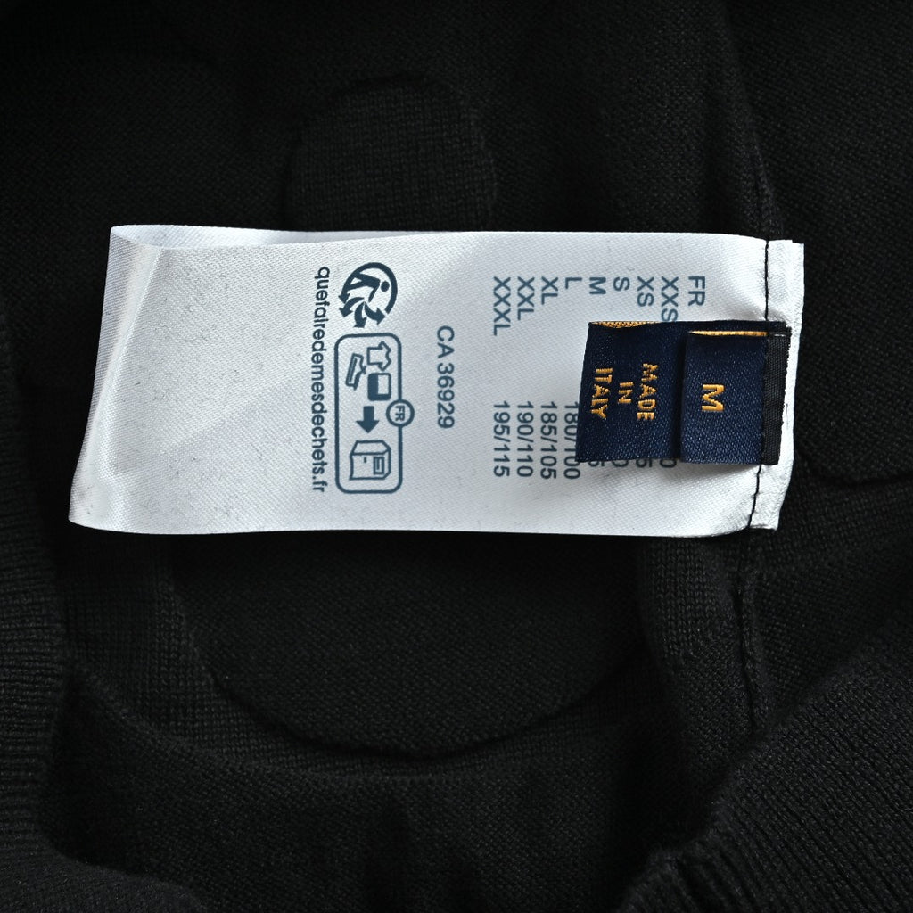 Louis Vuitton Black 3D Textured Jacquard Crewneck Sweater