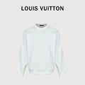 Louis Vuitton 2025 Fall/Winter Light Blue Crewneck Sweatshirt with Silicone Logo Patch