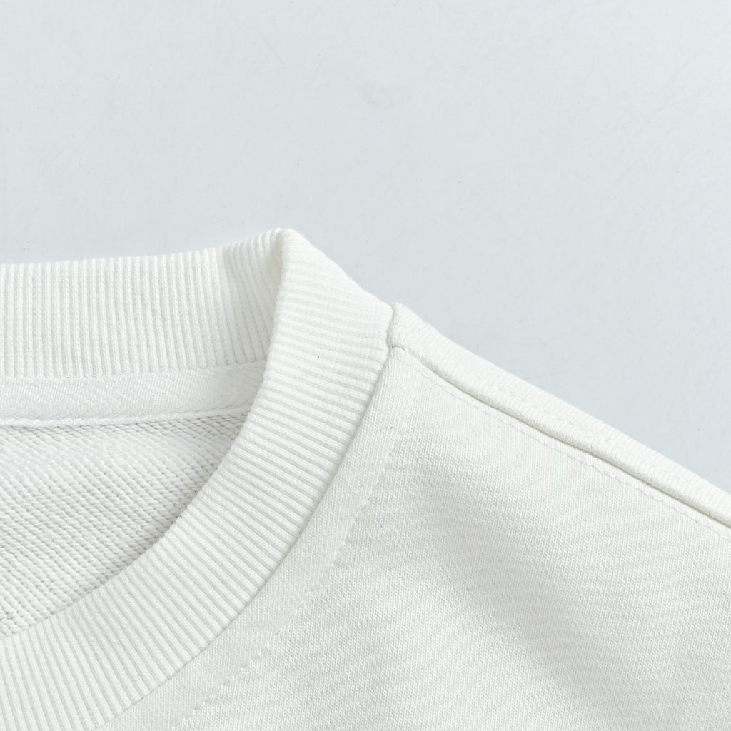 Louis Vuitton 2025 Fall/Winter Light Blue Crewneck Sweatshirt with Silicone Logo Patch
