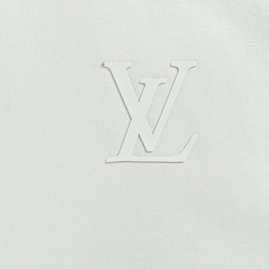 Louis Vuitton 2025 Fall/Winter Light Blue Crewneck Sweatshirt with Silicone Logo Patch