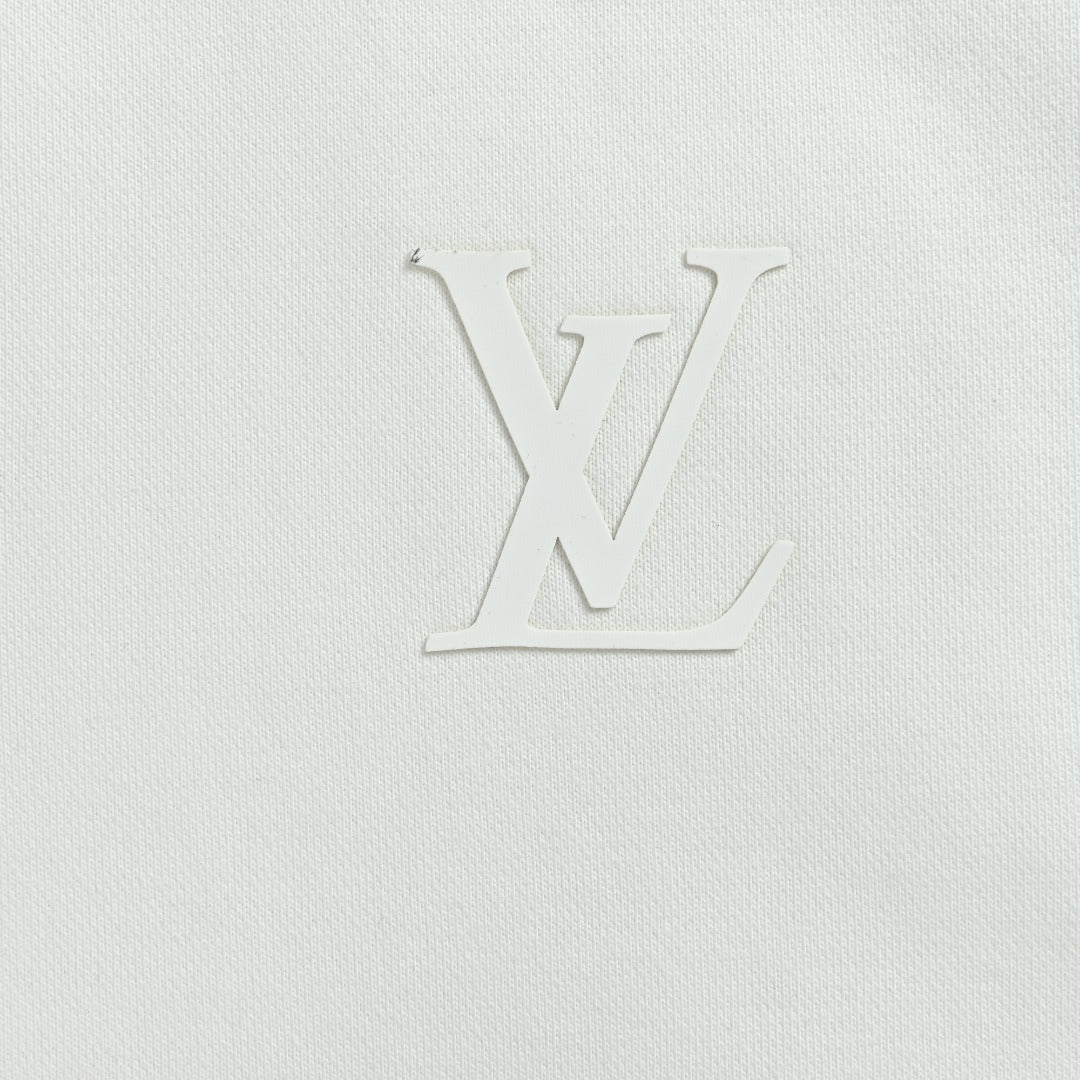 Louis Vuitton 2025 Fall/Winter Light Blue Crewneck Sweatshirt with Silicone Logo Patch