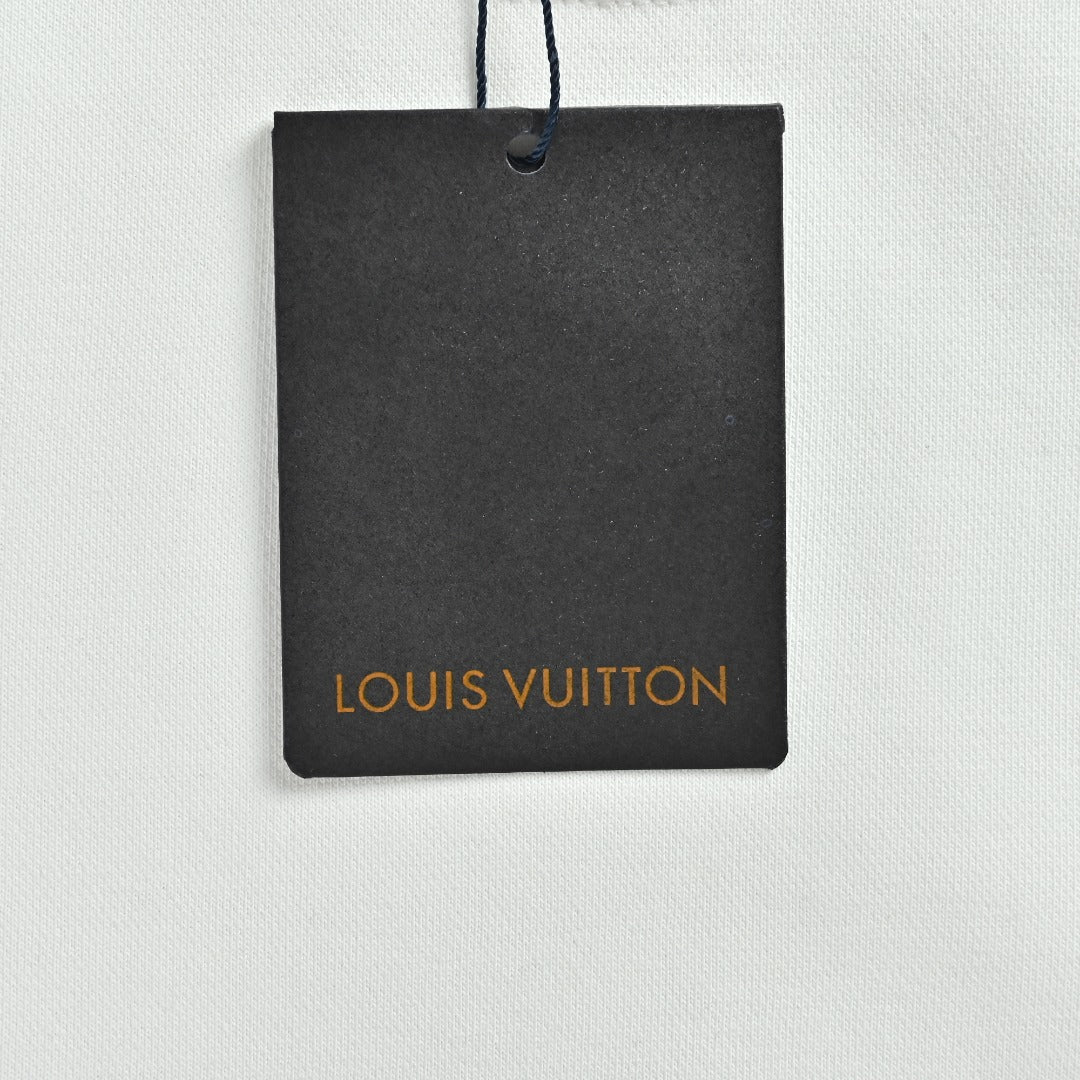 Louis Vuitton 2025 Fall/Winter Light Blue Crewneck Sweatshirt with Silicone Logo Patch