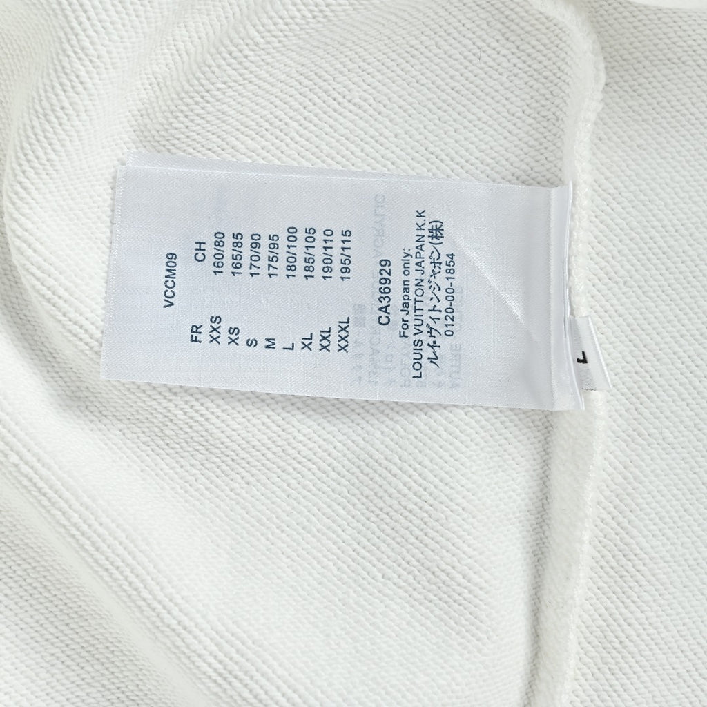 Louis Vuitton 2025 Fall/Winter Light Blue Crewneck Sweatshirt with Silicone Logo Patch