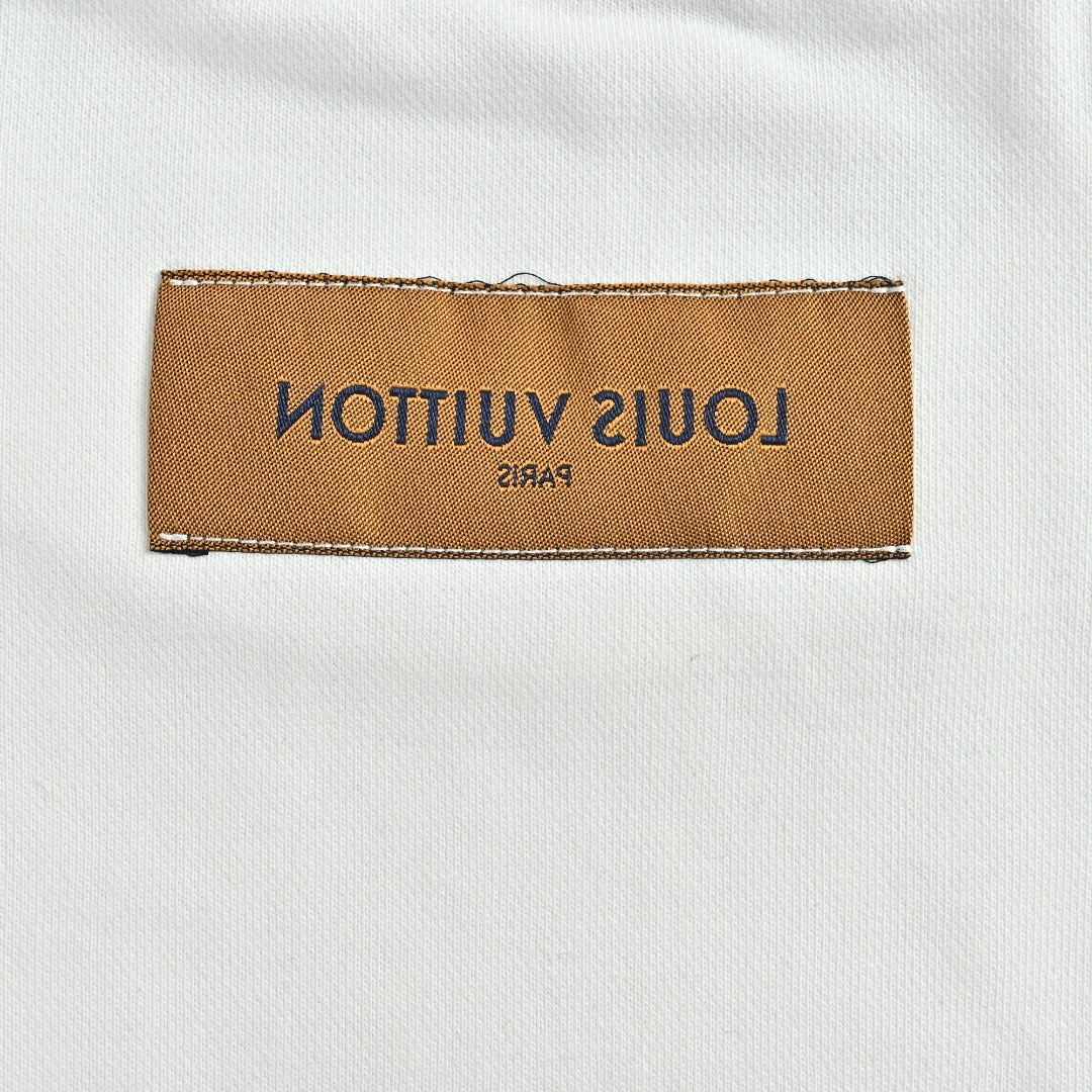 Louis Vuitton 2025 Fall/Winter Light Blue Crewneck Sweatshirt with Silicone Logo Patch