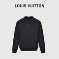 Louis Vuitton 2025 Fall/Winter Black Crewneck Sweatshirt with Silicone Logo