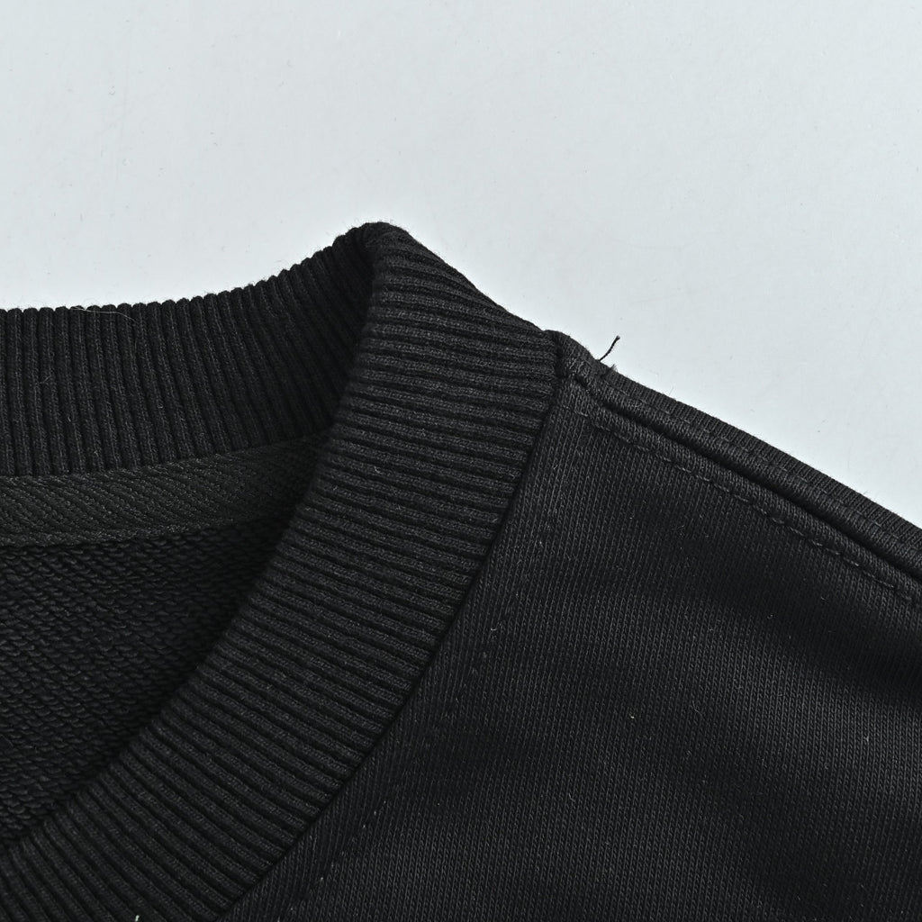 Louis Vuitton 2025 Fall/Winter Black Crewneck Sweatshirt with Silicone Logo