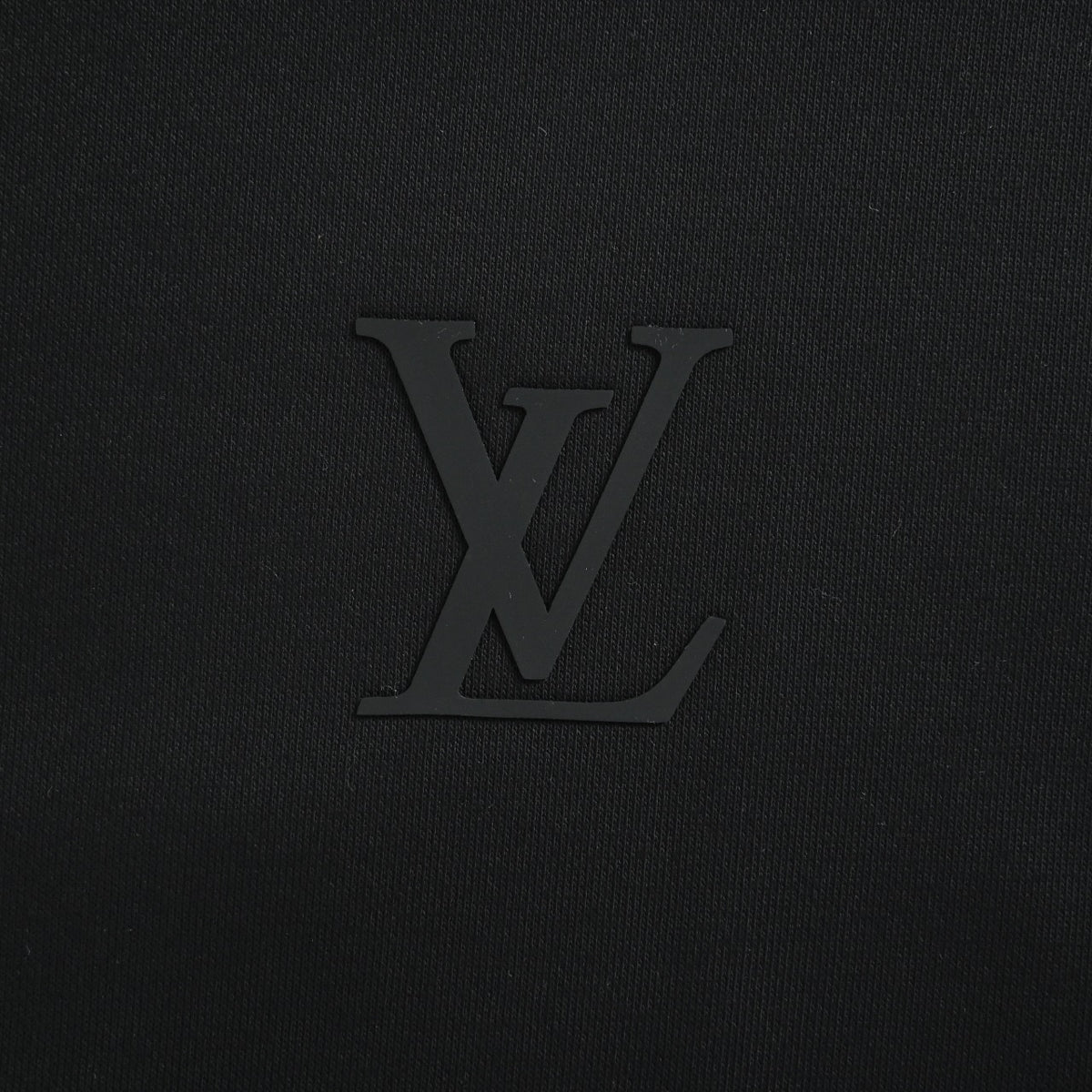Louis Vuitton 2025 Fall/Winter Black Crewneck Sweatshirt with Silicone Logo