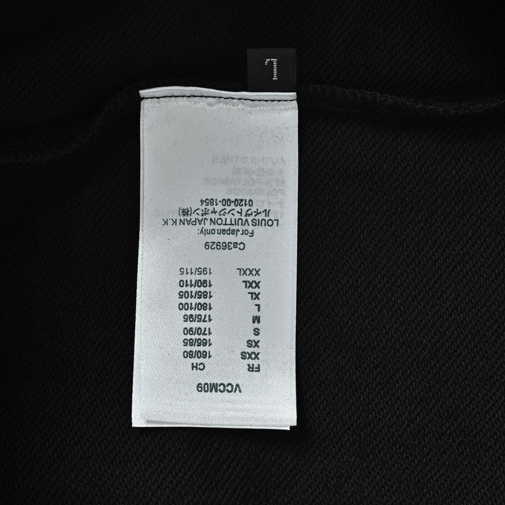 Louis Vuitton 2025 Fall/Winter Black Crewneck Sweatshirt with Silicone Logo