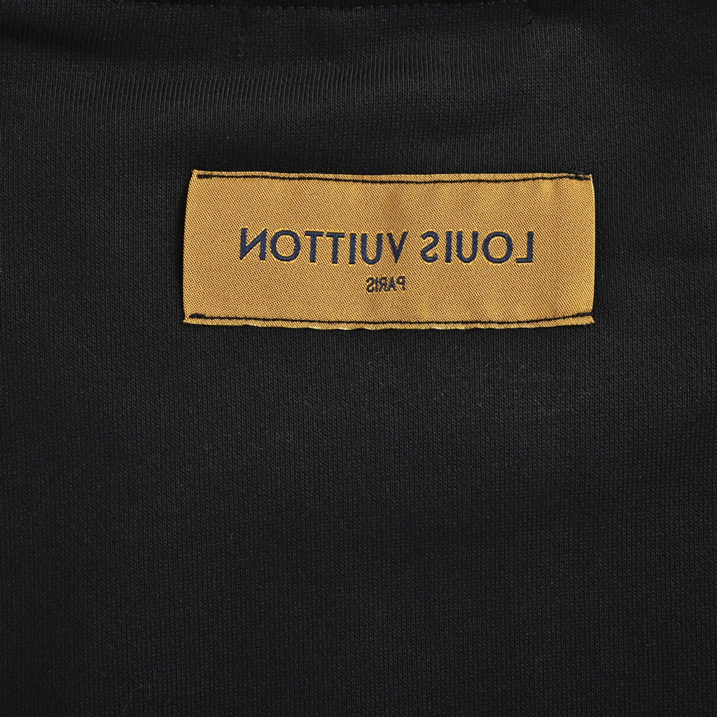 Louis Vuitton 2025 Fall/Winter Black Crewneck Sweatshirt with Silicone Logo
