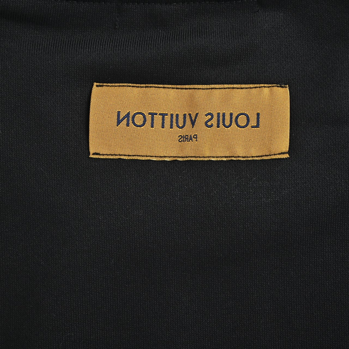 Louis Vuitton 2025 Fall/Winter Black Crewneck Sweatshirt with Silicone Logo