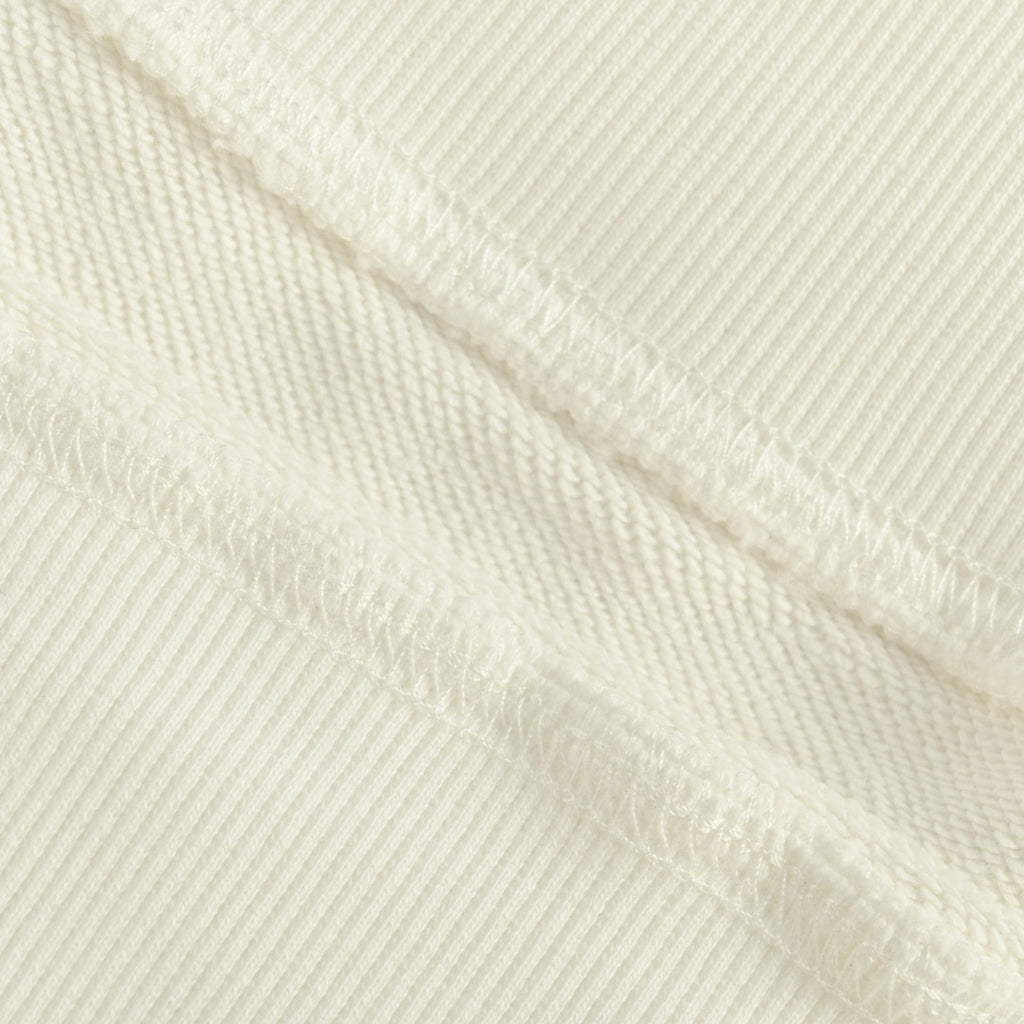 Louis Vuitton 2025 Fall/Winter Ivory Crewneck Sweatshirt with Blue Flocked Logo