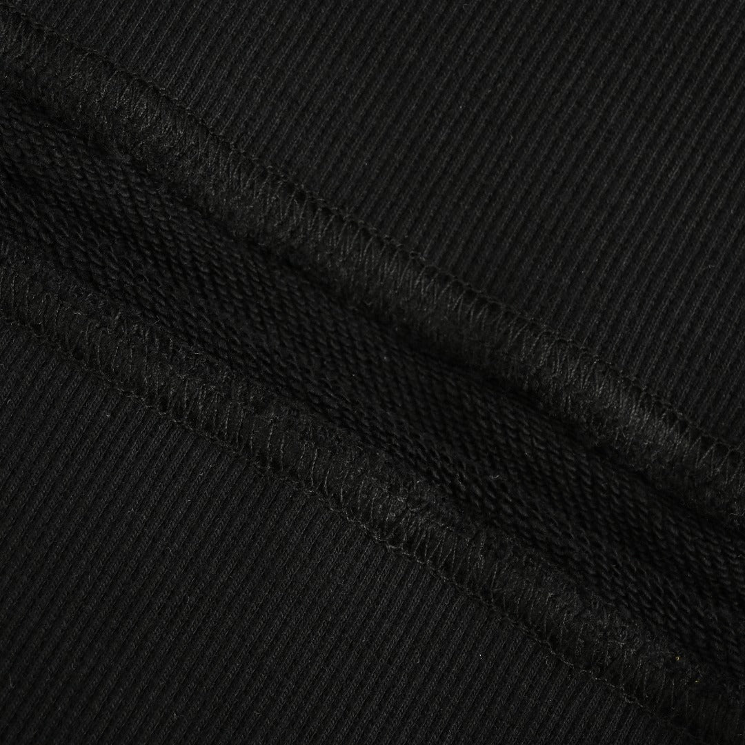 Louis Vuitton 2025 Fall/Winter Black Crewneck Sweatshirt with Blue Flocked Logo