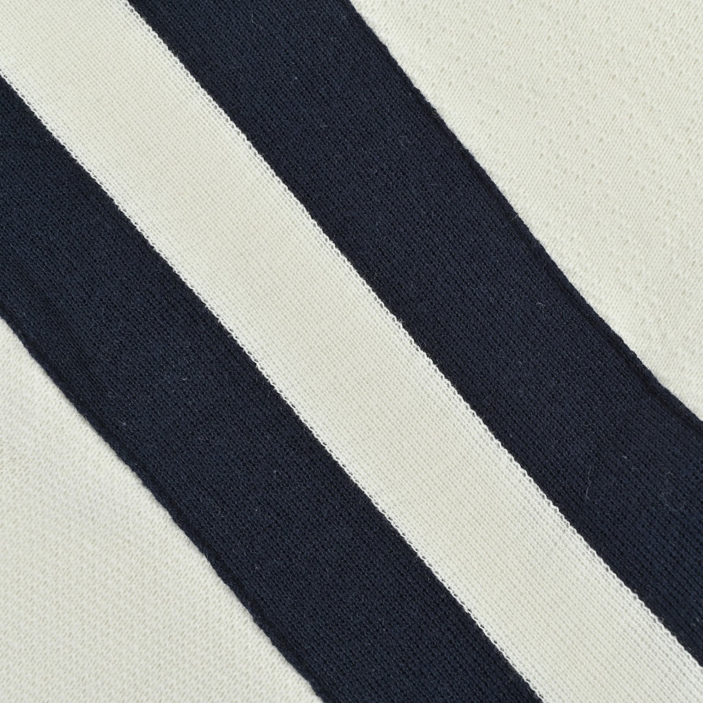 Louis Vuitton Cream and Black Colorblock Knit Zip Jacket with Chevron Stripes